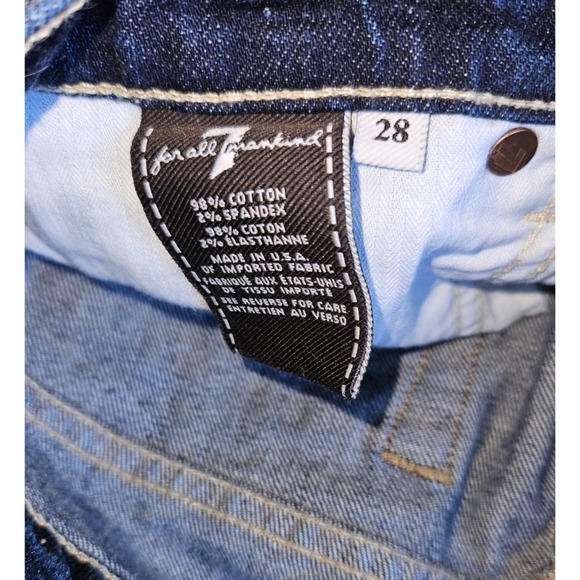 7 For All Mankind Dark Blue Skinny Jeans - Picture 5 of 7